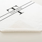 エレガントパーソナライズされたモノグラムの名前をカスタムする シェルパブランケット (3/4)