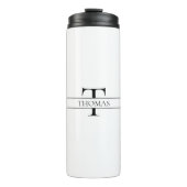 エレガントパーソナライズされたモノグラムの名前をカスタムする タンブラー (正面)