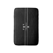 エレガントパーソナライズされたモノグラムの名前をカスタムする バスマット (正面縦)