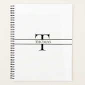 エレガントパーソナライズされたモノグラムの名前をカスタムする プランナー手帳 (正面)