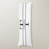 エレガントパーソナライズされたモノグラムの名前をカスタムする ボディピロー (正面縦)