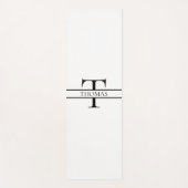 エレガントパーソナライズされたモノグラムの名前をカスタムする ヨガマット (正面)