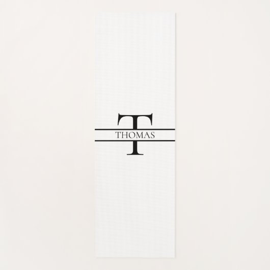 エレガントパーソナライズされたモノグラムの名前をカスタムする ヨガマット (正面)