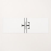 エレガントパーソナライズされたモノグラムの名前をカスタムする ヨガマット (正面(横))