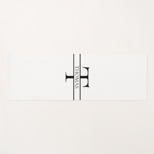 エレガントパーソナライズされたモノグラムの名前をカスタムする ヨガマット (正面(横))