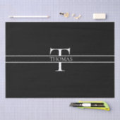 エレガントパーソナライズされたモノグラムの名前をカスタムする 薄葉紙 (クラフト)