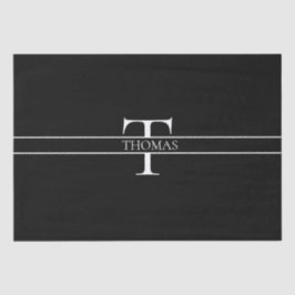 エレガントパーソナライズされたモノグラムの名前をカスタムする 薄葉紙