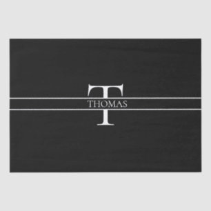 エレガントパーソナライズされたモノグラムの名前をカスタムする 薄葉紙