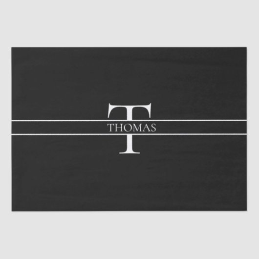 エレガントパーソナライズされたモノグラムの名前をカスタムする 薄葉紙 (正面)