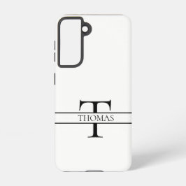 エレガントパーソナライズされたモノグラムの名前をカスタムする SAMSUNG GALAXY S21ケース