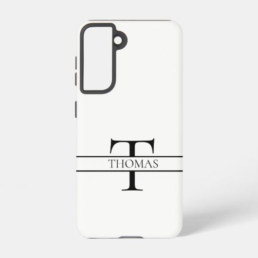 エレガントパーソナライズされたモノグラムの名前をカスタムする SAMSUNG GALAXYケース (裏面)
