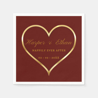 エレガントパーソナライズされたモノグラムの結婚のナプキン スタンダードカクテルナプキン