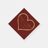 エレガントパーソナライズされたモノグラムの結婚のナプキン スタンダードカクテルナプキン (角)