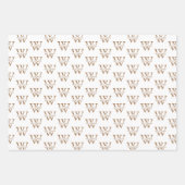 エレガントパーソナライズされたモノグラム名カスタム白 ラッピングペーパーシート (正面)