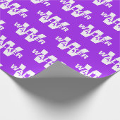 エレガントパーソナライズされたモノグラム名 – 紫ギフト ラッピングペーパー (角)