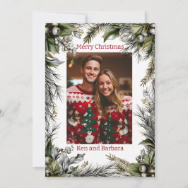 エレガントパーソナライズされたリース シーズンカード