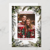 エレガントパーソナライズされたリース シーズンカード (正面/裏面)