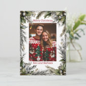 エレガントパーソナライズされたリース シーズンカード (スタンド正面)