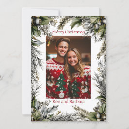 エレガントパーソナライズされたリース シーズンカード