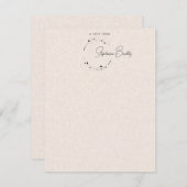 エレガントパーソナライズされたリース ノートカード (正面/裏面)