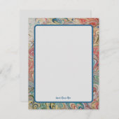 エレガントパーソナライズされたヴィンテージ ノートカード (正面/裏面)