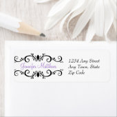 エレガントパーソナライズされた住所 シール紫 ラベル (インサイチュ)