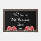 エレガントパーソナライズされた先生 ドアマット (正面)