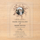 エレガントパーソナライズされた写結婚真 アクリル招待状 (正面)