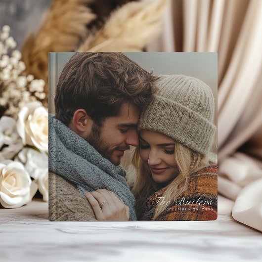 エレガントパーソナライズされた写結婚真 ゲストブック