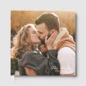 エレガントパーソナライズされた写結婚真 ゲストブック (正面)