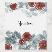 エレガントパーソナライズされた冬 ワインラベル (シングルラベル)