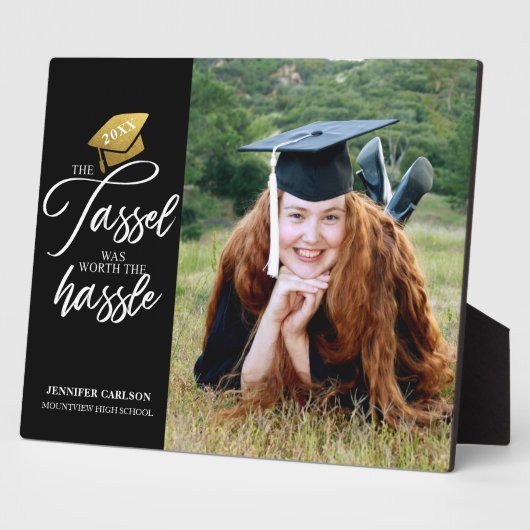 エレガントパーソナライズされた卒業写真プラーク フォトプラーク (側面)