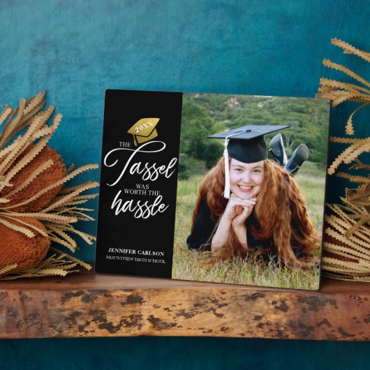 エレガントパーソナライズされた卒業写真プラーク フォトプラーク (側面)