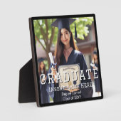 エレガントパーソナライズされた卒業写真 フォトプラーク (正面)