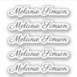 エレガントパーソナライズされた名 シール<br><div class="desc">エレガントスお洒落ト名パーソナライズされたステッカー</div>