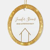 エレガントパーソナライズされた実在不動産仲介業者 セラミックオーナメント (左)