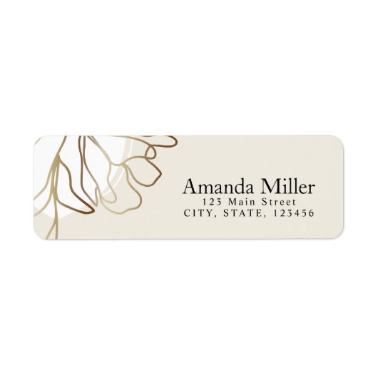 エレガントパーソナライズされた差出人住所ラベル ラベル (正面)
