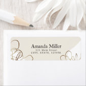 エレガントパーソナライズされた差出人住所ラベル ラベル (インサイチュ)