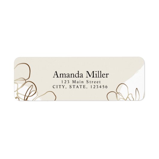 エレガントパーソナライズされた差出人住所ラベル ラベル (正面)