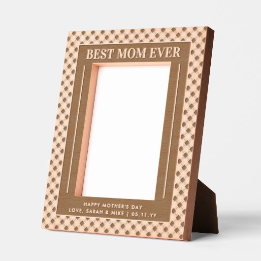 エレガントパーソナライズされた最高のお母さん レーザー彫刻フレーム (左)