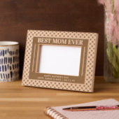 エレガントパーソナライズされた最高のお母さん レーザー彫刻フレーム (左)