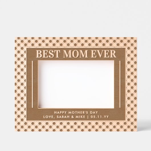 エレガントパーソナライズされた最高のお母さん レーザー彫刻フレーム (正面)