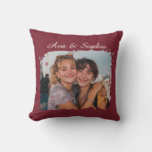 エレガントパーソナライズされた最高の友 | 家族の写真 クッション (正面)