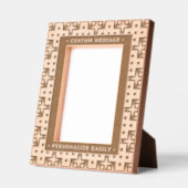 エレガントパーソナライズされた版木、銅版、版画幾何アールデコ レーザー彫刻フレーム (左)