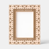 エレガントパーソナライズされた版木、銅版、版画幾何アールデコ レーザー彫刻フレーム (正面)