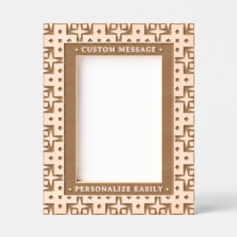エレガントパーソナライズされた版木、銅版、版画幾何アールデコ レーザー彫刻フレーム