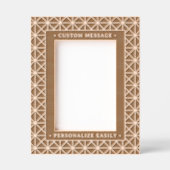 エレガントパーソナライズされた版木、銅版、版画幾何アールデコ レーザー彫刻フレーム (正面)