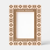 エレガントパーソナライズされた版木、銅版、版画幾何アールデコ レーザー彫刻フレーム (正面)