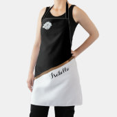 エレガントパーソナライズされた白黒 エプロン (インサイチュ)
