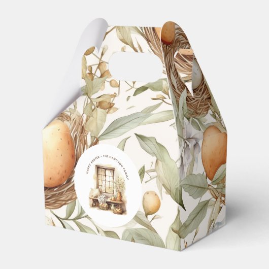 エレガントパーソナライズされた素朴祭 フェイバーボックス (正面サイド)